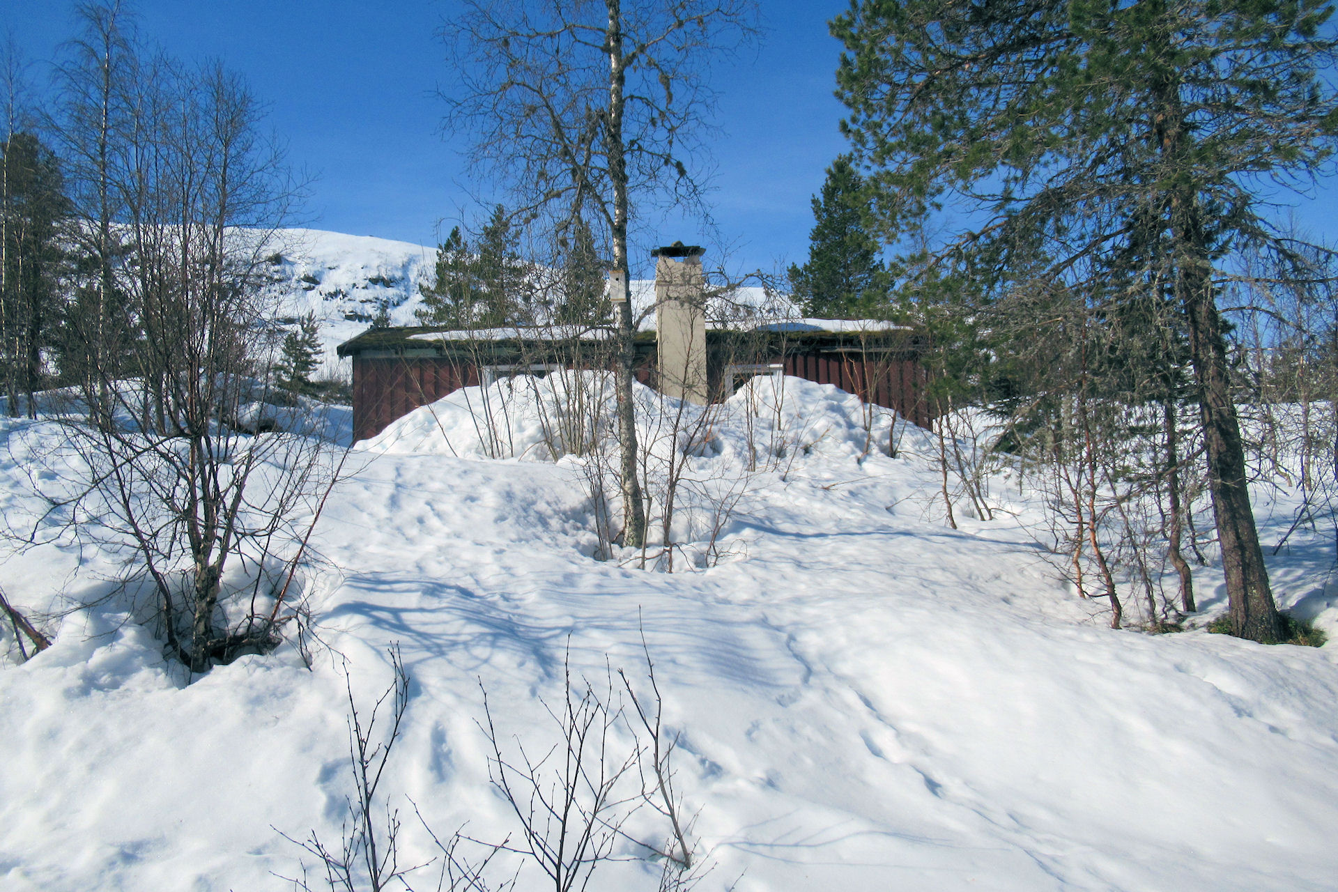 Outside in winter